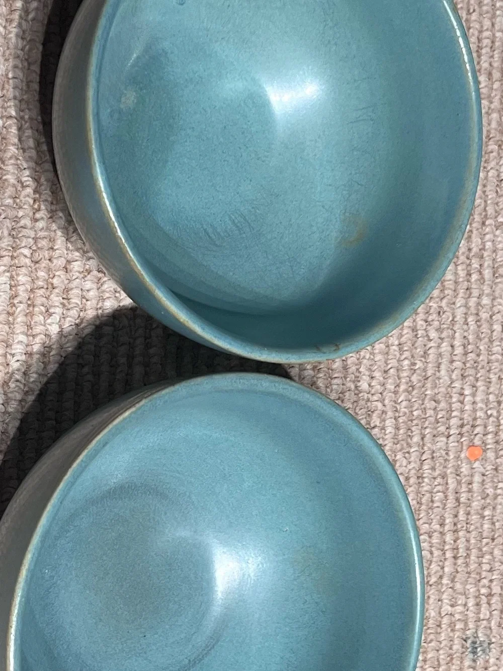 West Elm Blue Ceramic Cereal Bowls